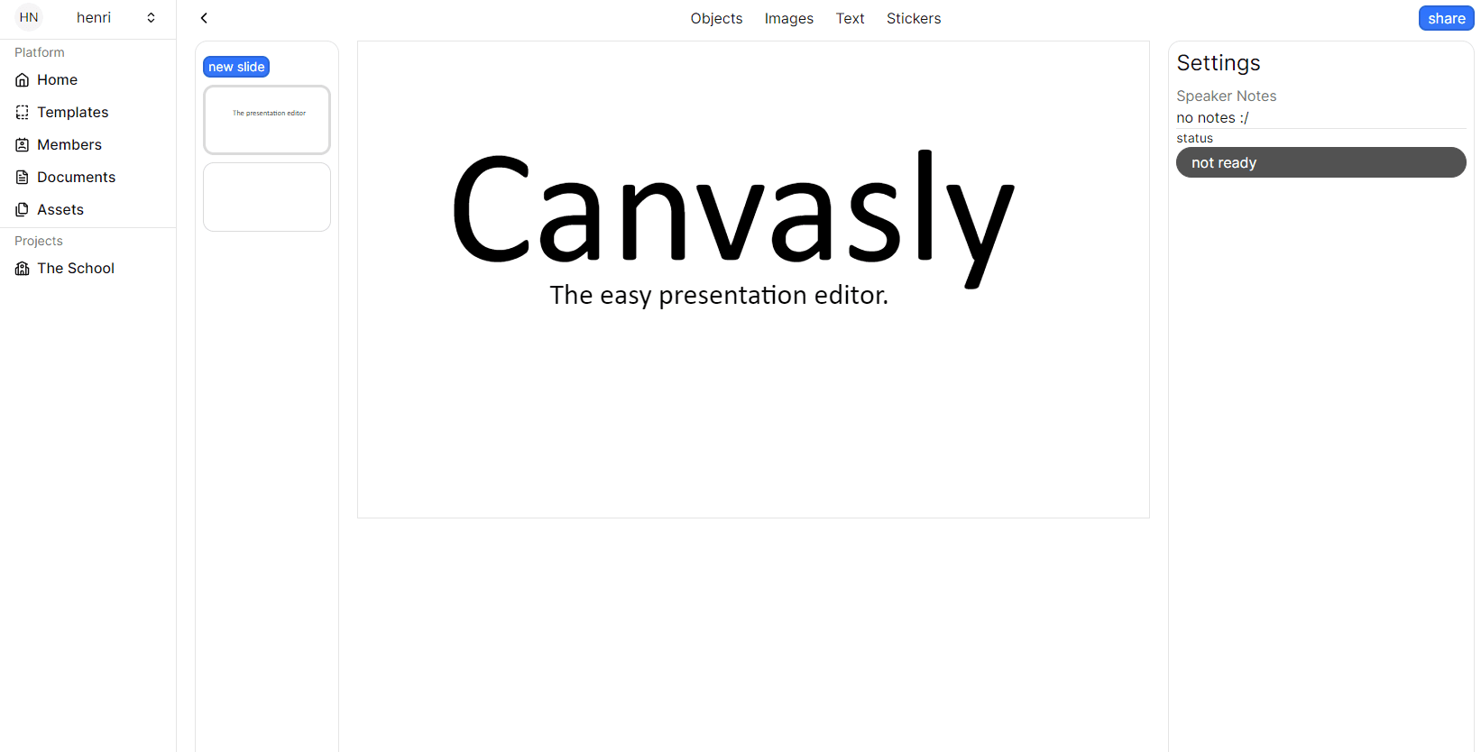 A screenshot from our dashboard.